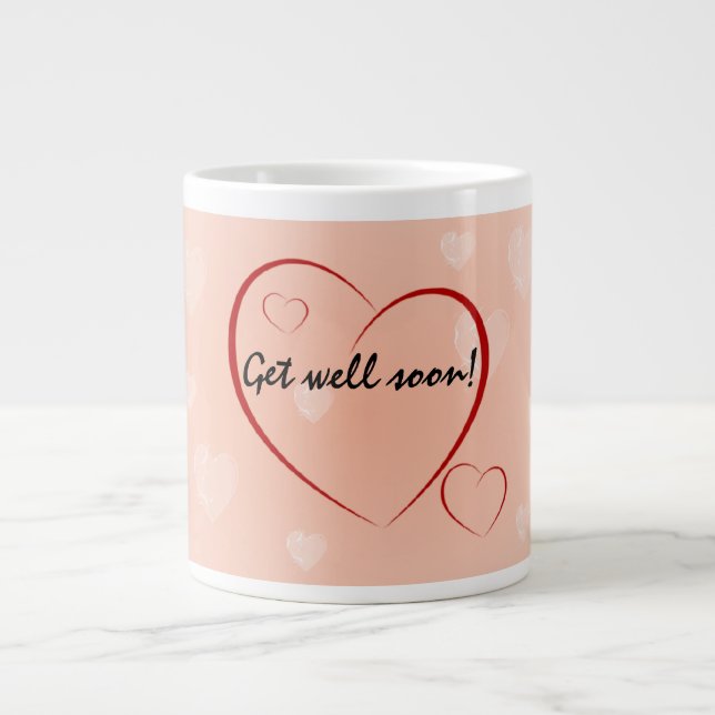 Caneca De Café Grande Corações Bem-sucedidos (Frente)