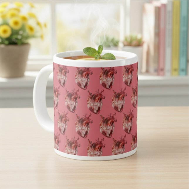 Caneca De Café Grande Corações Gigantes de Café Mug (Criador carregado)
