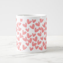 Corações Rosa Jumbo Mug