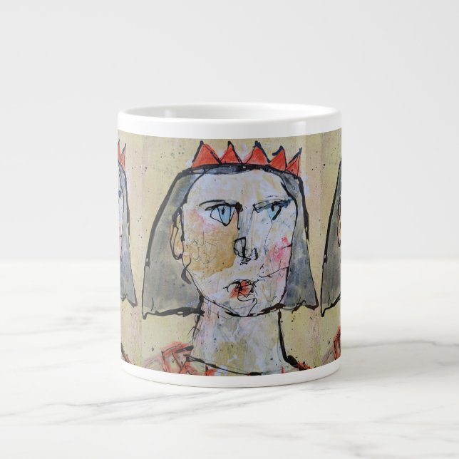 Caneca De Café Grande Corado com Jumbo Mug de Amor (Frente)