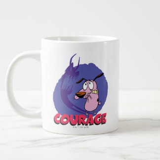 Caneca De Café Grande Coragem ao Cachorro | Gráfico de sombra