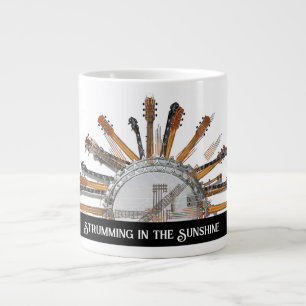 CANECA DE CAFÉ GRANDE CORDAS DE GUITAR NO SOL