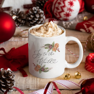 Caneca De Café Grande Cores de Água Botânica de Natal