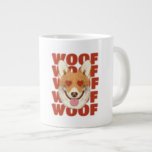 Caneca De Café Grande CORGI AMOR woof