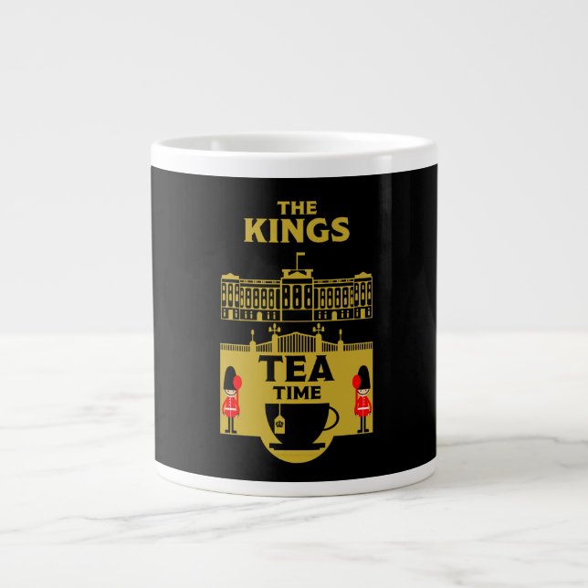 Caneca De Café Grande Coroa Real dos Kings Tea (Frente)