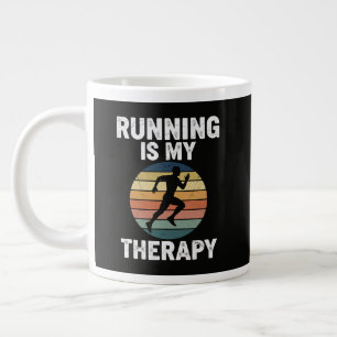 Caneca De Café Grande Correr É Minha Terapia