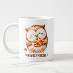 Caneca De Café Grande Coruja Diversão