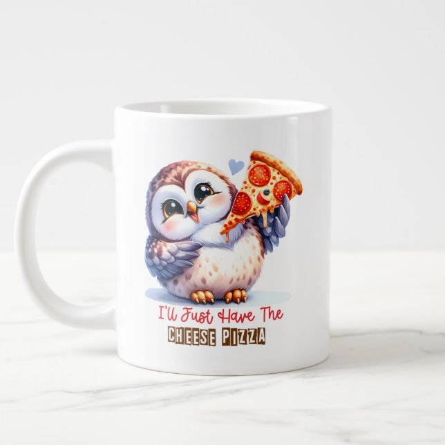 Caneca De Café Grande Coruja Diversão (Esquerda)