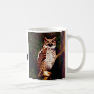 Caneca De Café Grande coruja Horned