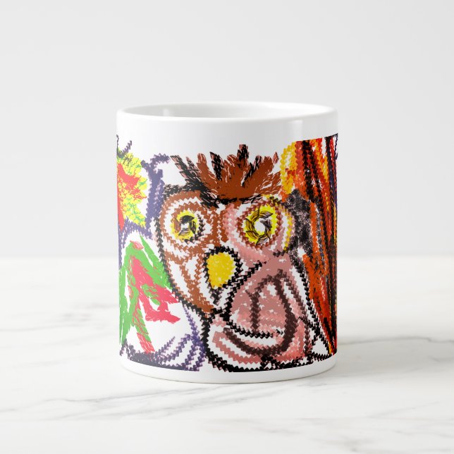 Caneca De Café Grande Coruja no outono (Frente)