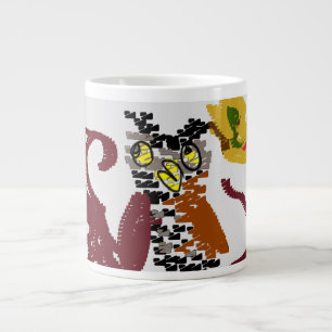 Caneca De Café Grande Coruja noite de alegria