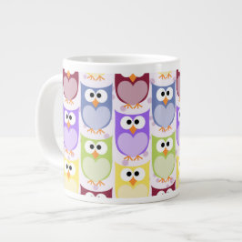 Caneca De Café Grande Corujas Bonitas, Padrões De Coruja, Corujas De Beb