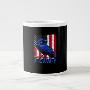 Caneca De Café Grande Corvo Corvo Engraçado F-Caw-F Minimal Limpo