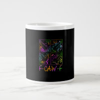 Corvo F-Caw-F Colorido Neon Gótico Pássaro Engraça