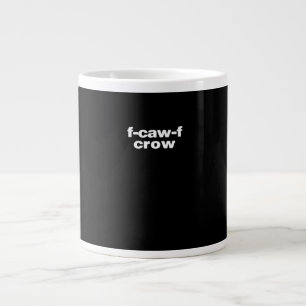 Caneca De Café Grande Corvo F-Caw-F Corvo Engraçado Clássico Retro