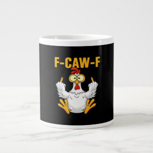 Caneca De Café Grande Corvo F-Caw-F Humor Divertido Gótico
