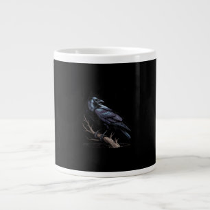 Caneca De Café Grande Corvo, F-Caw-F Pássaro Engraçado Citação Engraçada