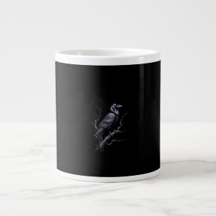 Caneca De Café Grande Corvo F-Caw-F Pássaro Engraçado Dizendo Humor Meme