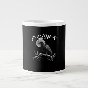 Caneca De Café Grande Corvo F-Caw-F Pássaro Engraçado Legal Único
