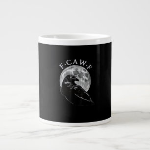 Caneca De Café Grande Corvo F-Caw-F Pássaro Engraçado Lua Gótico Humor A