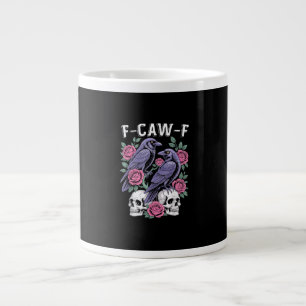 Caneca De Café Grande Corvo F-Caw-F Pássaro Engraçado Lua Gótico Humor A