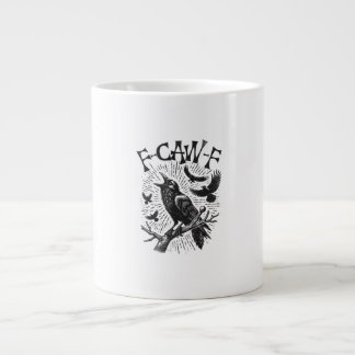 Caneca De Café Grande Corvo Vintage Engraçado F-Caw-F