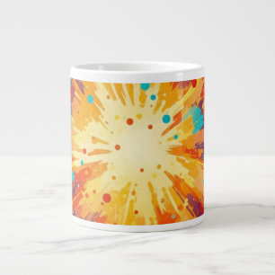 Caneca De Café Grande Cosmic Burst Abstract Splatter Art