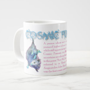 Caneca De Café Grande Cósmico de Possum Mug - Azul