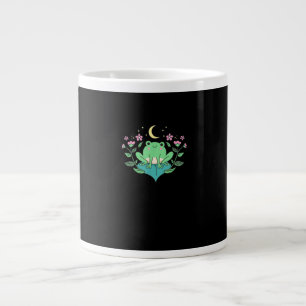 Caneca De Café Grande Cottagecore Goblincore Flores Lunares Floresta Sap