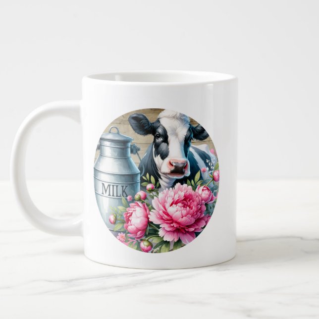 Caneca De Café Grande Cow Jumbo  (Esquerda)