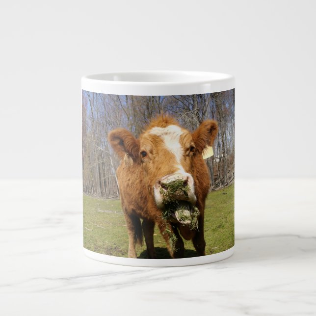 Caneca De Café Grande Cow Jumbo Mug (Frente)