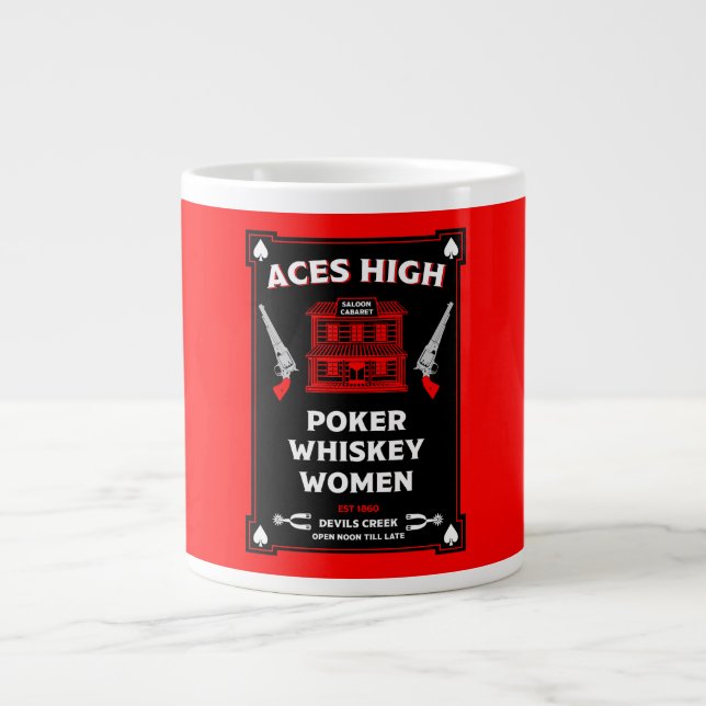Caneca De Café Grande Cowboy American Frontier Saloon (Frente)