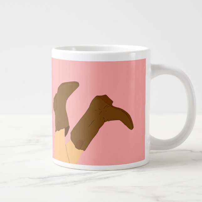Caneca De Café Grande Cowboy Boots (Direita)