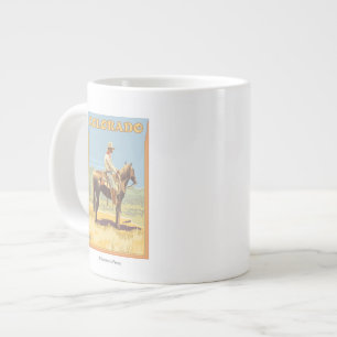 Caneca De Café Grande Cowboy (Side View)Colorado