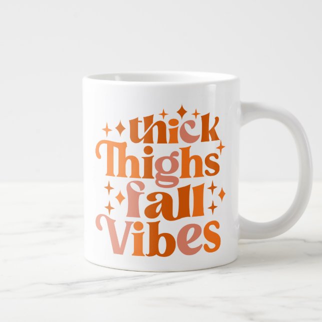 Caneca De Café Grande Coxas grossas caem em vibrações (Direita)