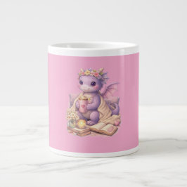 Caneca De Café Grande Cozy Bookish Mom Dragon Coffee Mug