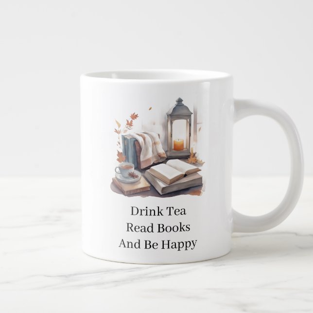 Caneca De Café Grande Cozy Reading Nook (Direita)