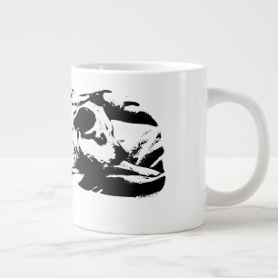 Caneca De Café Grande Cozy Terrier Watch na cama de inverno