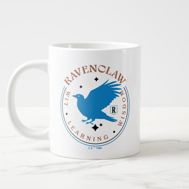 Caneca De Café Grande CRACHÁ de Orgulho da Casa Azul RAVENCLAW™ (Esquerda)