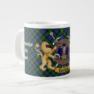 Caneca De Café Grande Crachá Gordon Clan e Tartan personalizados