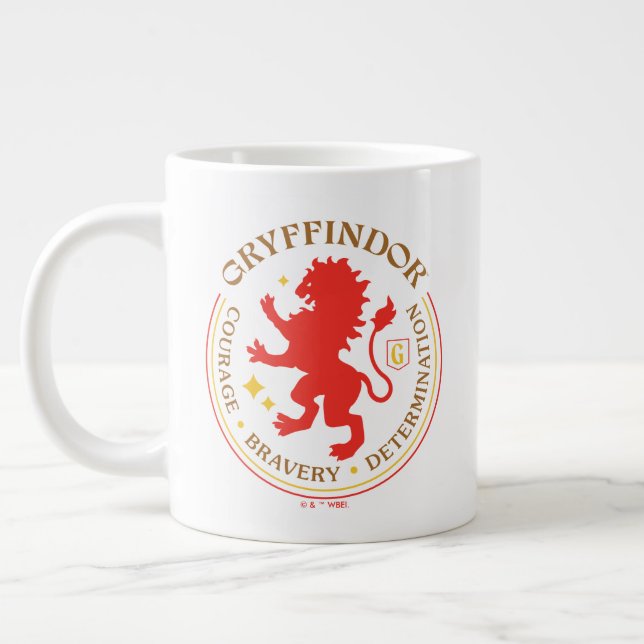 Caneca De Café Grande CRACHÁ GRYFFINDOR™ Red Lion House (Esquerda)