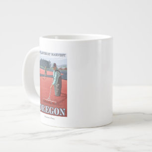 Caneca De Café Grande Cranberry Bogs Colheita Viagens vintage