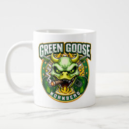 Caneca De Café Grande Crânio de Ganso Verde Nurnberg