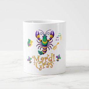 Caneca De Café Grande Crayfish Fleur de lis Mardi Gras