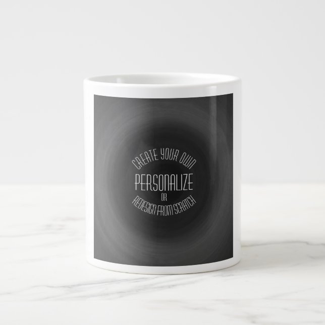 Caneca De Café Grande Create Your Own - Custom Design (Frente)