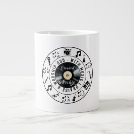 Caneca De Café Grande Created to Worship