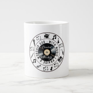 Caneca De Café Grande Created to Worship