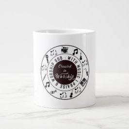 Caneca De Café Grande Created to Worship 