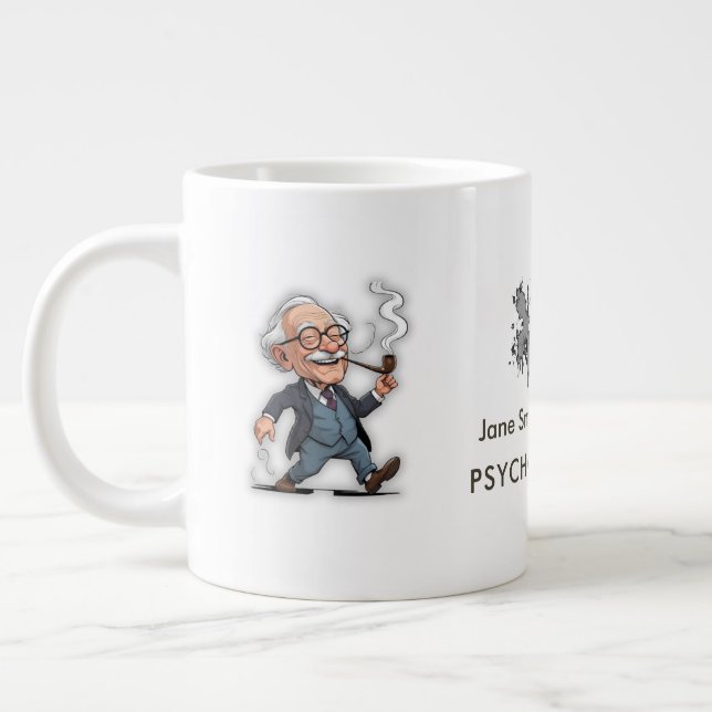 Caneca De Café Grande Creative Freud Caricature Rorschach Theme Quote fo (Esquerda)