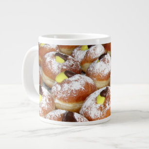 Caneca De Café Grande Creme Preenchido Sufganiot